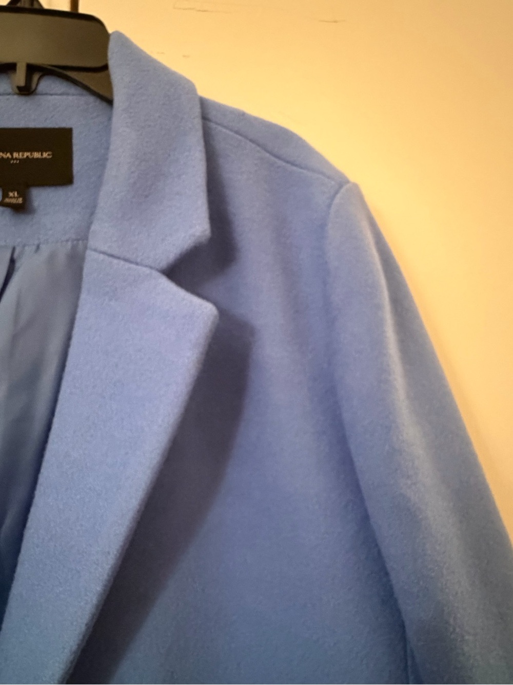 Banana Republic Cobalt Blue Single-Breasted Wool Car Coat - Picture 4 of 5